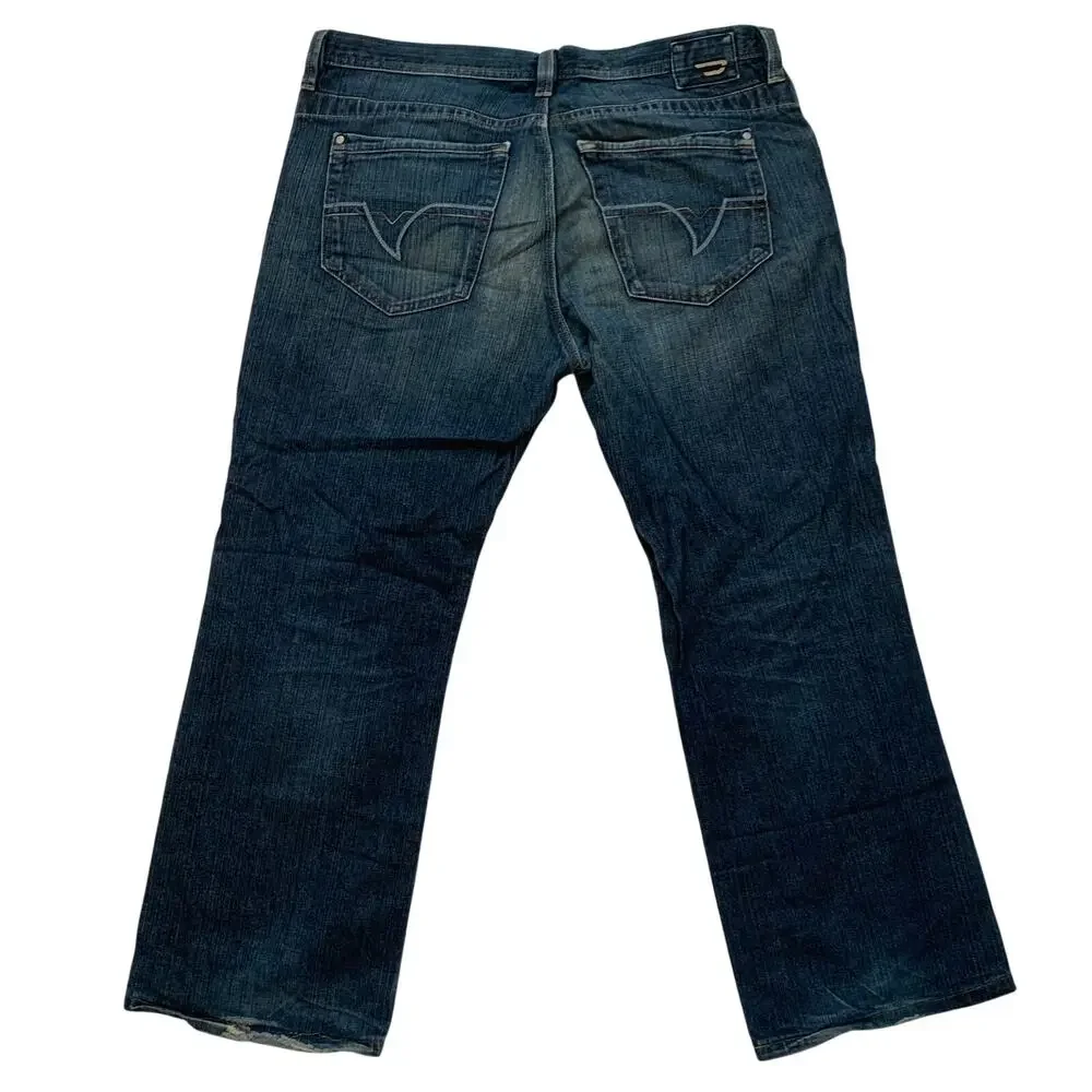 Vtg Diesel Industry Denim Y2K Mens 38x29 Made in Italy Cotton Straight Leg Jeans